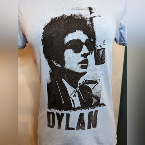 Band tee Bob Dylan T-shirt  woman's size L  slim fit - Picture 3 of 6